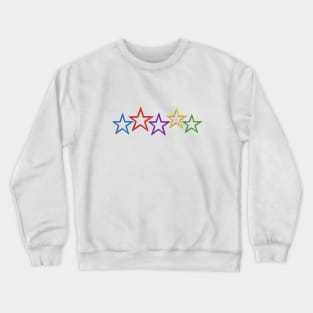 Colorful 3D Stars Crewneck Sweatshirt